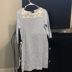 Ralph Lauren blue and white striped dress